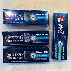 NEW UNOPENED Bundle of 4 Crest Pro-Health Toothpastes